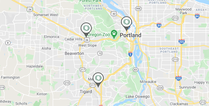 Map with ORM Portland locations