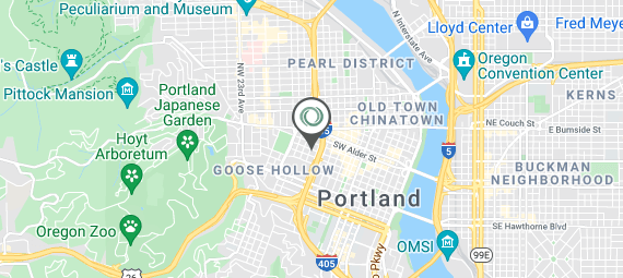 Map of portland downtown location