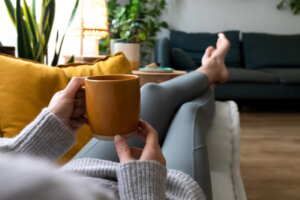 Woman relaxing after tubal reversal to get pregnant after tubal ligation