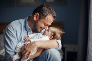 older dad with newborn after multiple ivf cycles